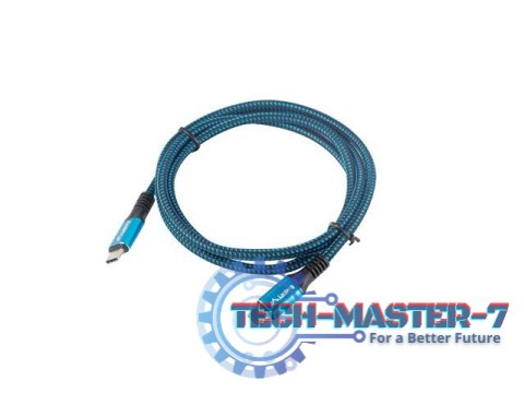 Kabel USB-C M/M USB4 1.2m 100W 8K 60HZ czarno-niebieski Kabel USB-C M/M USB4 1.2m 100W 8K 60HZ czarno-niebieski