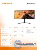 Monitor 34WP75CP-B 34 cale 21:9 UltraWide QHD VA Zakrzywiony