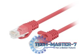 Patchcord kat.5e UTP 3m czerwony 10-pak fluke passed