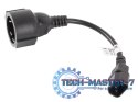 Przedłużacz kabla zasilającego IEC 320 C14 - Schuko 20cm czarny