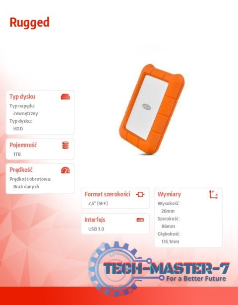 Rugged 1TB USB 3.1 2,5'' STFR1000800 Rugged 1TB USB 3.1 2,5'' STFR1000800
