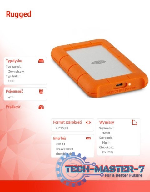 Rugged 4 TB USB 3.1 C 2,5'' STFR4000800 Rugged 4 TB USB 3.1 C 2,5'' STFR4000800