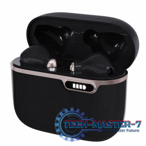 Słuchawki Bluetooth z HQ Mikrofonem TWS (USB-C) Czarne Słuchawki Bluetooth z HQ Mikrofonem TWS (USB-C) Czarne