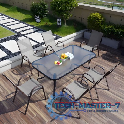 Stół ogrodowy szklany 120x70 cm na taras ogród szkło hartowane otwór na parasol MultiGarden MULTI GARDEN Stół ogrodowy szklany 120x70 cm na taras ogród szkło hartowane otwór na parasol MultiGarden MULTI GARDEN
