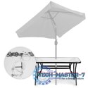 Stół ogrodowy szklany 120x70 cm na taras ogród szkło hartowane otwór na parasol MultiGarden MULTI GARDEN