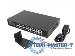 Switch 24x1GB POE+ 2xGB 2xSFP rack 19'' gigabit ethernet 360W