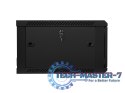 Szafa instalacyjna wisząca 19'' 6U 600X600mm czarna (drzwi szklane)