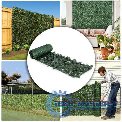 Sztuczny żywopłot 500x50 cm bluszcz zielona ściana maskująca 500x50 cm MULTI GARDEN Sztuczny żywopłot 500x50 cm bluszcz zielona ściana maskująca 500x50 cm MULTI GARDEN