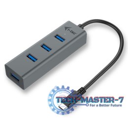 USB-C Metal 4-portowy HUB USB 3.0 4x USB 3.0