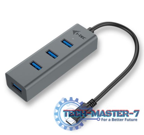 USB-C Metal 4-portowy HUB USB 3.0 4x USB 3.0