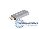 Adapter HDMI(M)-Displayport(F)4K srebrny