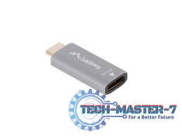 Adapter HDMI(M)-Displayport(F)4K srebrny