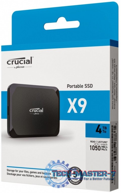 Dysk SSD X9 4TB USB-C 3.2 Gen2 Dysk SSD X9 4TB USB-C 3.2 Gen2