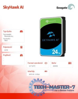 Dysk SkyHawkAI 24TB 3,5 512MB ST24000VE002