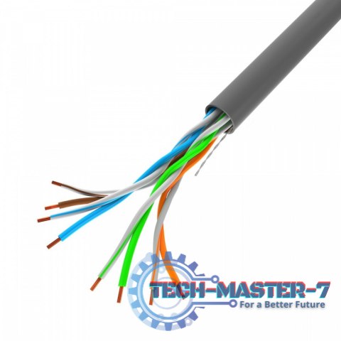 Kabel LAN UTP kat.5E 100M Drut CU szary CPR + fluke passed Kabel LAN UTP kat.5E 100M Drut CU szary CPR + fluke passed