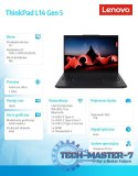 Notebook ThinkPad L14 G5 21L10031PB W11Pro Ultra 7 155U/16GB/1TB/INT/14.0 FHD/Black/3YRS OS + 1YR Premier Support + CO2 Offset