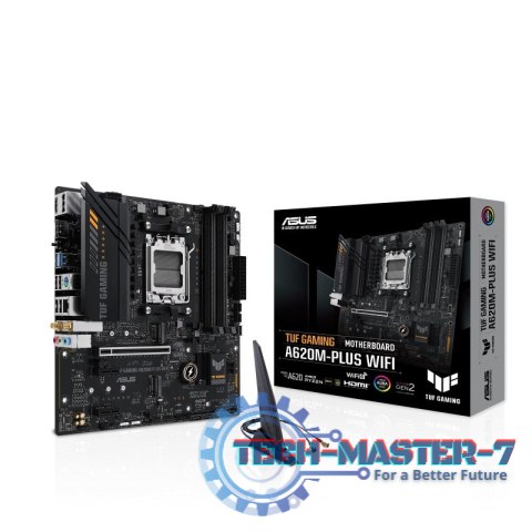 Płyta główna TUF GAMING A620M-PLUS WIFI AM5 4DDR5 HDMI/DP mATX