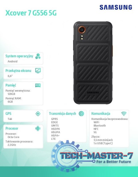 Smartfon Galaxy Xcover 7 5G (6+128GB) Enterprise Edition czarny Smartfon Galaxy Xcover 7 5G (6+128GB) Enterprise Edition czarny