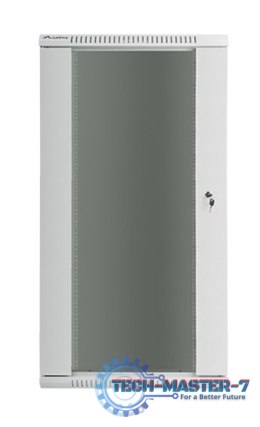 Szafa instalacyjna wisząca 19'' 27U 600X600mm szara (drzwi szklane)