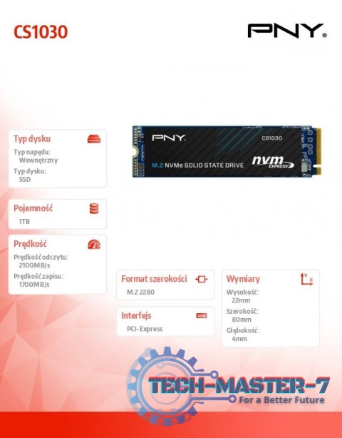 Dysk SSD 1TB M.2 CS1030 M280CS1030-1TB-RB Dysk SSD 1TB M.2 CS1030 M280CS1030-1TB-RB