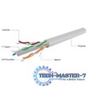 Kabel UTP KAT 6 drut AWG24 100m szary