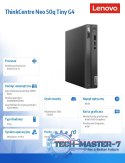 Komputer ThinkCentre Neo 50q Tiny G4 12LN0026PB W11Pro i3-1215U/8GB/512GB/INT/3YRS OS
