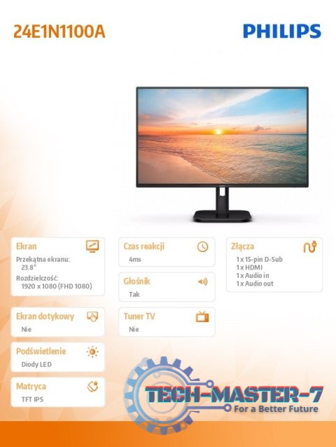 Monitor 24E1N1100A IPS 23.8 cala 100Hz HDMI Monitor 24E1N1100A IPS 23.8 cala 100Hz HDMI