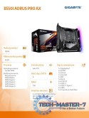 Płyta główna B550I AORUS PRO AX AM4 2DDR4 HDMI/DP mITX