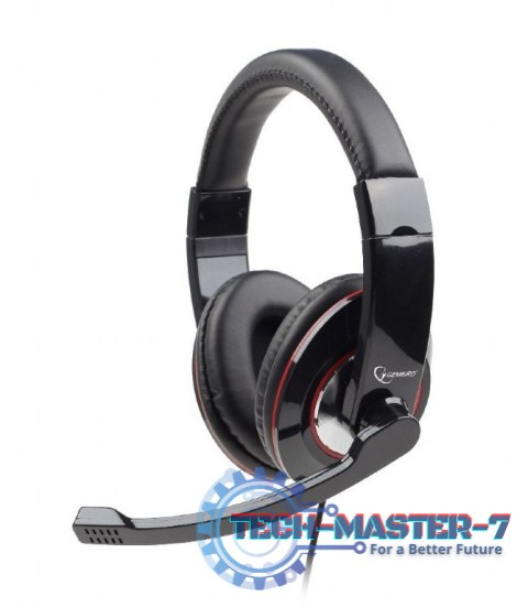 Słuchawki z mikrofonem MHS-U-001 USB czarne