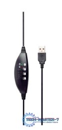 Słuchawki z mikrofonem MHS-U-001 USB czarne