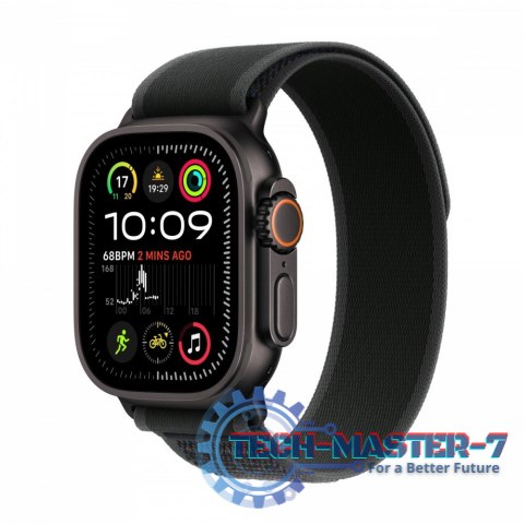 Watch Ultra 2 GPS + Cellular, koperta 49 mm z tytanu w kolorze czarnym z opaską Trial M/L w kolorze czarnym Watch Ultra 2 GPS + Cellular, koperta 49 mm z tytanu w kolorze czarnym z opaską Trial M/L w kolorze czarnym