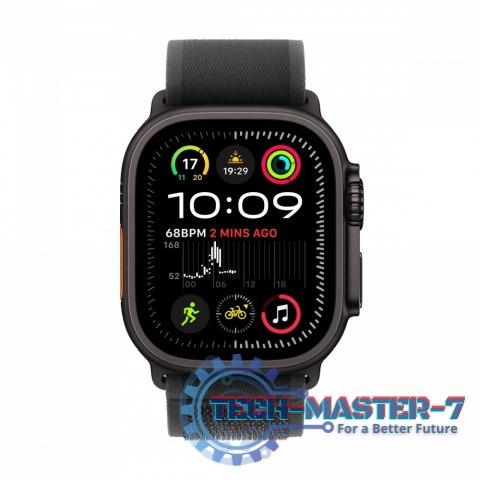 Watch Ultra 2 GPS + Cellular, koperta 49 mm z tytanu w kolorze czarnym z opaską Trial M/L w kolorze czarnym Watch Ultra 2 GPS + Cellular, koperta 49 mm z tytanu w kolorze czarnym z opaską Trial M/L w kolorze czarnym