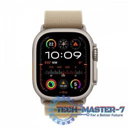 Watch Ultra 2 GPS + Cellular, koperta 49 mm z tytanu w kolorze naturalnym z opaską Alpine M w kolorze beżowym