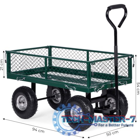 Wózek transportowy ogrodowy 200 kg otwierane burty duże pompowane koła MultiGarden MULTI GARDEN Wózek transportowy ogrodowy 200 kg otwierane burty duże pompowane koła MultiGarden MULTI GARDEN