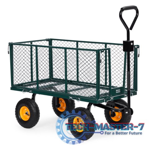 Wózek transportowy ogrodowy 400 kg do traktorka otwierane burty duże pompowane koła MultiGarden MULTI GARDEN Wózek transportowy ogrodowy 400 kg do traktorka otwierane burty duże pompowane koła MultiGarden MULTI GARDEN