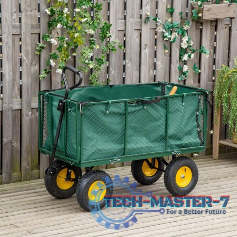 Wózek transportowy ogrodowy 400 kg do traktorka otwierane burty duże pompowane koła MultiGarden MULTI GARDEN Wózek transportowy ogrodowy 400 kg do traktorka otwierane burty duże pompowane koła MultiGarden MULTI GARDEN