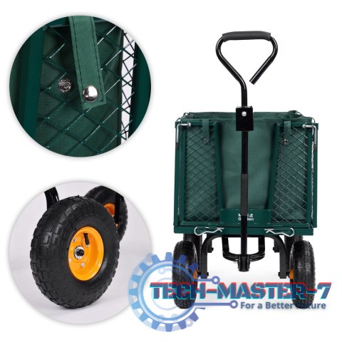 Wózek transportowy ogrodowy 400 kg do traktorka otwierane burty duże pompowane koła MultiGarden MULTI GARDEN Wózek transportowy ogrodowy 400 kg do traktorka otwierane burty duże pompowane koła MultiGarden MULTI GARDEN