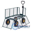 Wózek transportowy ogrodowy 400 kg do traktorka otwierane burty duże pompowane koła MultiGarden MULTI GARDEN