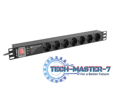 Listwa zasilająca LANBERG PDU-PRO-07F-0200-BK