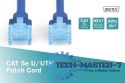 Patch cord U/UTP kat.5e PVC 0,5m niebieski