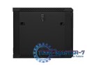 Szafa instalacyjna wisząca 19'' 9U 600X600mm czarna (drzwi szklane)