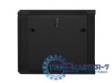 Szafa instalacyjna wisząca 19'' 9U 600X600mm czarna (drzwi szklane)