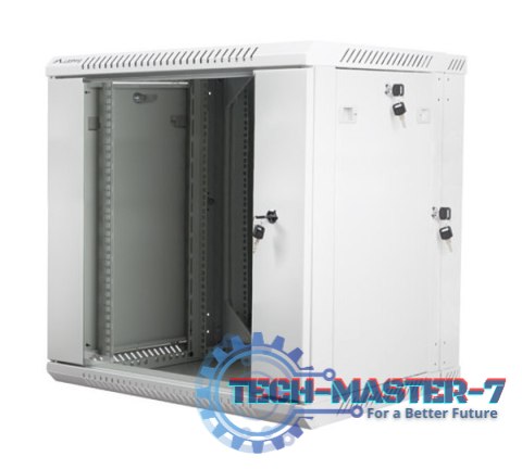Szafa instalacyjna wisząca dwusekcyjna 19'' 12U 600X600mm szara