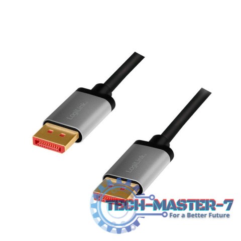 Kabel DisplayPort 8K/60 Hz,DP/M do DP/M aluminiowy 2m