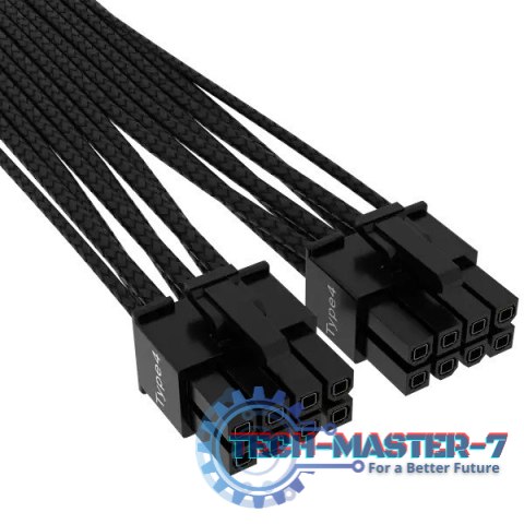 Kabel PSU 12+4 PCIe5.0 12VHPWR 600W czarny Kabel PSU 12+4 PCIe5.0 12VHPWR 600W czarny