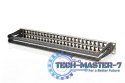 Modułowy panel krosowy (patch panel) o dużej gęstości połączeń, 19" 48x keystone, ekranowany, 1U, Czarny