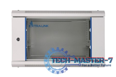 Szafka wisząca rack 6U 600x450 szara szklane drzwi Szafka wisząca rack 6U 600x450 szara szklane drzwi