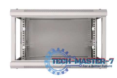 Szafka wisząca rack 6U 600x450 szara szklane drzwi Szafka wisząca rack 6U 600x450 szara szklane drzwi