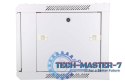Szafka wisząca rack 6U 600x450 szara szklane drzwi