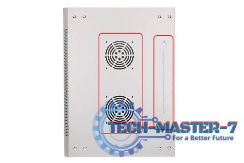 Szafka wisząca rack 6U 600x450 szara szklane drzwi Szafka wisząca rack 6U 600x450 szara szklane drzwi